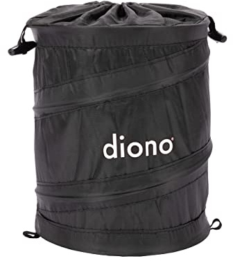 Diono Pop Up Trash Bin for Storage or Rubbish Collection, Black