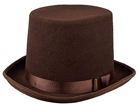 Boland - Hut Byron, Zylinder, Filz, elegant, 20er Jahre, Gatsby, Karneval, Halloween, Fasching, Mottoparty, Verkleidung, Theater, Braun