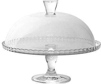 SWEET HOME Gâteau rond en verre avec cloche en verre cod.2195200 cm 28h diam.32 by Varotto & Co.