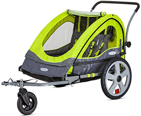 InStep Quick N EZ - Remolque Doble para Bicicleta, Unisex, 12-QE212A, Verde