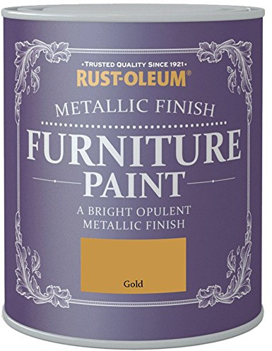 Rust-Oleum Metallic Finish Furniture Paint Gold 750ml