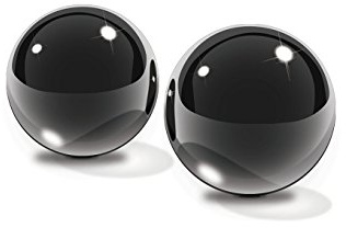 Black Glass Ben-wa Balls Medium, Black