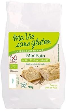 Preparación para pan con mijo y semillas orgánicas.