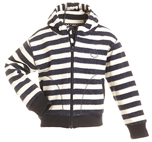 BMS leichte atmungsaktive Fleecejacke mit Kapuze - blockstreifen - 152