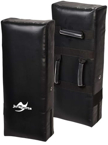 Ju-Sports Schlagpolster Kampfsport Punch groß 75 x 30 x 15cm - Gerade Pratzen Kickboxen & Taekwondo aus Kunstleder, Ideal zum Trainieren von Kicks, 3 Schlaufen