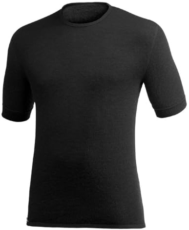 Woolpower Funktionströja för kvinnor och män, TEE 200, kortärmad, färg: svart, storlek: XXS