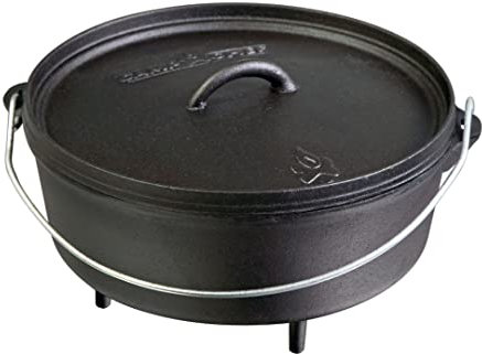 Camp Chef Classic 10 Dutch Oven – Dutch Oven Topf aus Gusseisen mit Deckel für drinnen und draußen Kochen – 25,4 cm Dutch Oven – 4 Quarts