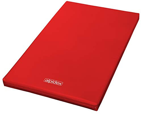 ALPIDEX Matte Turnmatte Sportmatte Gymnastikmatte 200 x 120 x 8 cm mit Antirutschboden RG 20 (sehr weich), Farbe:rot