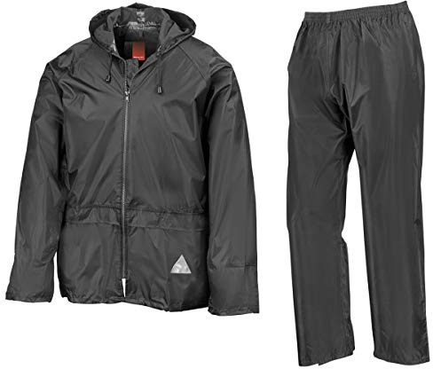 Rain/Body Suit Jacket And Pants, Absolutely Waterproof, Black, Xl