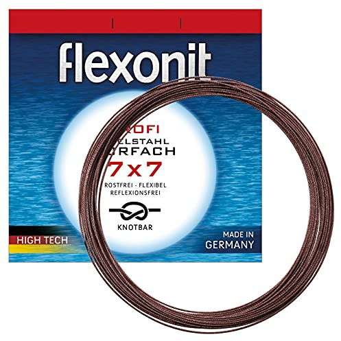 Flexonit Unisex – Erwachsene 10C4050801000149C10 Stahlvorfach Angeln Meterware-7x7 0,27mm 6,8kg 20m, Bunt, Normal