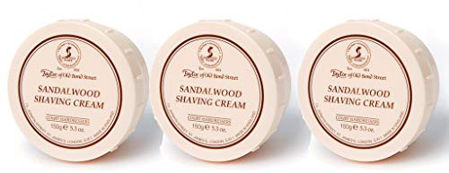 Taylor of Old Bond Street Sandalwood Shaving Bowl, 5.3-Ounce Pack of 3 (3)