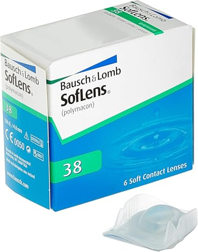 Soflens 38 Lenti a Contatto Correttive Bisettimanali, 6 Lenti, BC 8.7 mm, DIA 14 mm, -3.5 Diopt