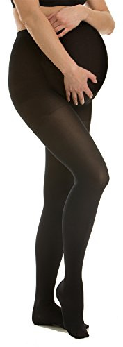 Relaxsan M2190 (Nero, Tg.1) Collant gravidanza microfibra medicali classe 2 - K2 compressione graduata