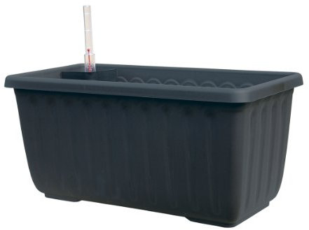 Plastia fioriera autoirrigante Siesta Lux 60x20x19 Antracite