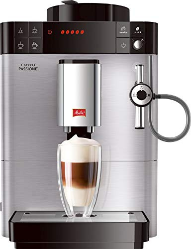 Melitta Varianza CSP F580-100, Cafetera Superautomática con Molinillo, Café en Grano, Personalizable, Pantalla TFT, Limpieza Automática, 15 Bares, Acero Inoxidable