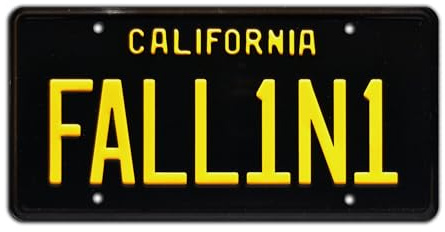 Celebrity Machines | Lucifer | FALL1N1 | Vanity Plate, Stamped Aluminum, Metal Decorative Tag, Corrosion Resistant, Quality Novelty Sign, Wall Decoration, Wall Hanging