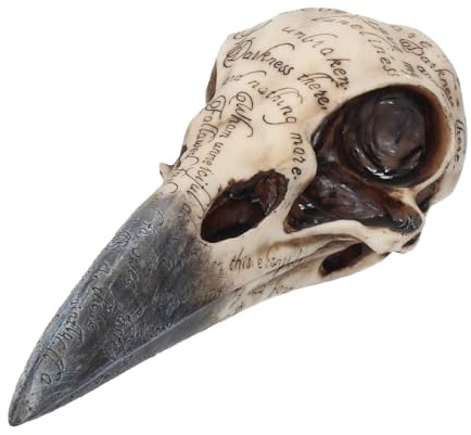 Nemesis Now Figurine crâne de Corbeau d'Edgar Ivoire 25 cm