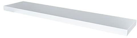 levandeo Wandboard Bobby Weiß 100cm Deutsche Herstellung Schablone und Schrauben Wandregal Regal Wandbord