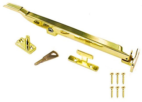 Fensterfeststeller, abschließbar, viktorianisches Messing