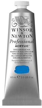 Winsor & Newton 60 ml Professional Acrylic Colour - Cerulean Blue Hue