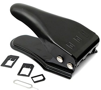 3 EN 1 Cortador/Cutter para tarjetas sim nano con 3 adaptadores Nano Sim/Micro/Sim Card