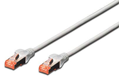 DIGITUS Cable LAN Cat 6 - 7m - Cable de red RJ45 - S/FTP Blindado - Compatible con Cat 6A y Cat 7 - Gris