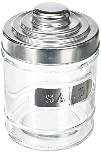 Excelsa Trix Set 3 Barattoli: Sale, caffè e Zucchero, Vetro, Alluminio, capacità: 0,72 Litri