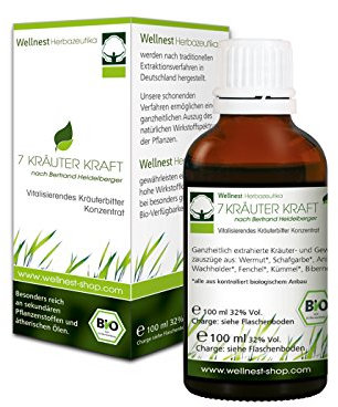 Kräuter-Kraft nach Bertrand Heidelberger 100ml | ohne künstliche Farb- oder Geschmacksstoffe - 100% natürlich und vegan | Bitterstoffe satt