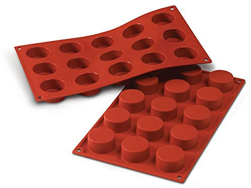 silikomart | SF027 Silicone mould for Monoportions PETIT-FOURS, non-stick, 15 Pastries, Pack of 1 Cake mould, Ø 40 h 20 mm, Made in Italy