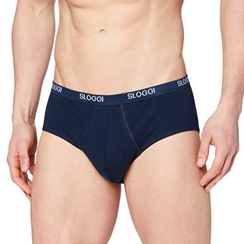 sloggi men Herren Basic Midi Slip, Night Blue, 6