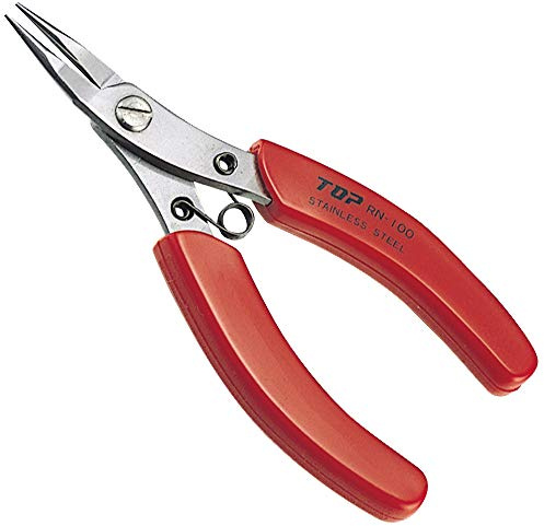 TOP Round Nose Pliers Precision Heavy Duty Japanese Stainless Steel, Spring Loaded Long Nose Pliers Tool 5, Made in JAPAN