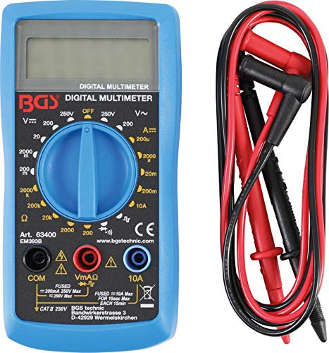 BGS 63400 | Digital-Multimeter | mit LCD-Anzeige | Strommessgerät | Volt-, Ohm-, Amper-Meter