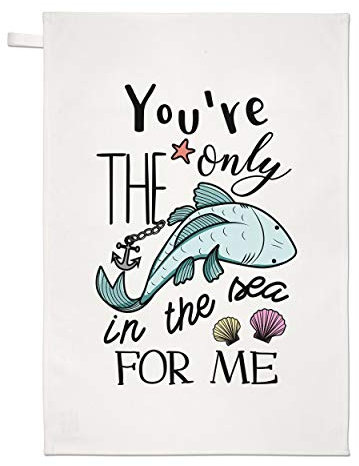 Gift Base You'Re The Only Fisch in das Meer für Mich Geschirrtuch Spüllappen