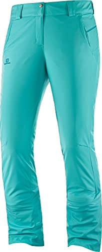 Salomon Pantalon de Ski pour Femme, STORMSEASON PANT W, Jersey, Turquoise (Blue Turquoise), Taille M/R, LC1212200