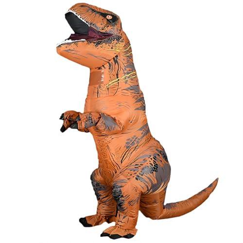 Rafalacy Inflatable Dinosaur Costume for Adult Blow up T-rex Costume Funny Dino Halloween Party Fancy Dress Outfit