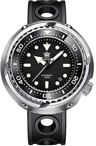 STEELDIVE Wasserdichte Taucheruhren, automatisch, mechanisch, NH35A, Saphirglas, Herren-Armbanduhr, modische Edelstahl-Taucher-Armbanduhr, Modell 3, Taucher, mechanisch, Modell 3, M, Taucher
