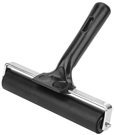 Qcwwy Gummiwalze, 15 cm Brayer Farbwalze für Den Linoldruck, Kunsttinten-Malwalzenwerkzeug für Druckgrafik, Tapeten und Kunsthandwerk
