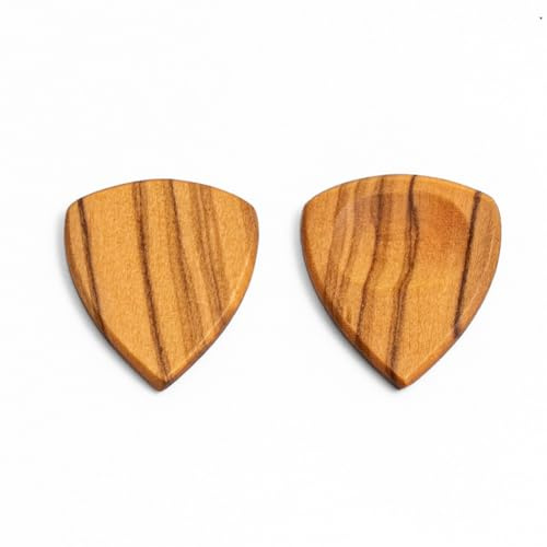 Set of 2 guitar picks made of real wood | For electric, acoustic and bass guitars in various strengths