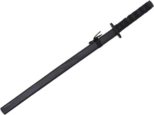 Vnnigmn - Espada de madera Katana para niños, accesorios de carnaval, juguete al aire libre para cosplay Halloween, 55 cm (Negro)