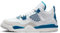 Jordan Little Kid's 4 Retro Off White/Military Blue (BQ7669 141), Off White/Military Blue, 13.5 US Little Kid