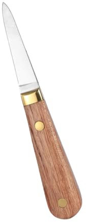 Mikinona 2 Pièces Couteau à huîtres Couteau à huitres Couteau huitres Outil ouvre-huîtres kit d'ouverture de Fruits de mer decapsuleur Bois Outil d'écaillage d'huîtres de Cuisine en Bois