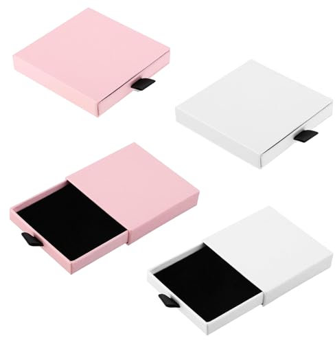 RANYAKE 4pzas Caja Joyero para Pulseras,Caja de Regalo de Joyería,Cajas de Almacenamiento para Joyas para Mujer,Organizador Pequeño para Joyas de Papel Artístico,Organizador de Pendientes y Anillos