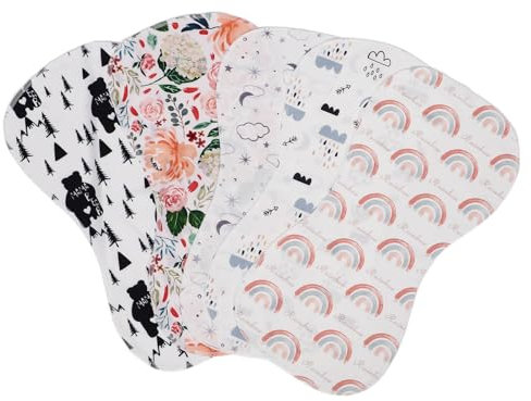ibasenice 5stücke Baumwoll Spucktücher Doppelseitige Und Saugfähige Burp Cloths Für Neugeborene Praktische Babylätzchen Farblich Sortiert Für Unterwegs