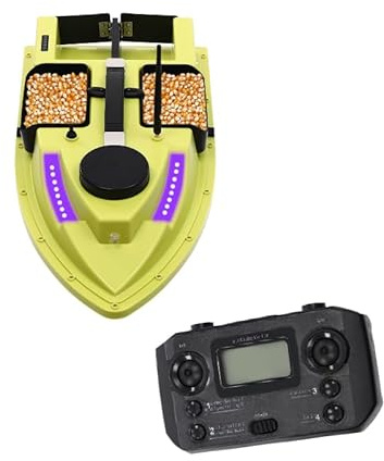 SYNCMH Barco de alimentación con GPS, control remoto de 500 m y 99 puntos de referencia, 2 kg, batería de 5,2 Ah, IP65, resistente al agua, luz de navegación LED, función de retorno, para amantes de
