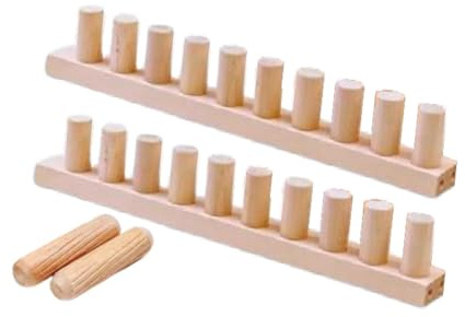 Perfeclan Chunky Blanket Loom, Wooden Knitting Loom, Expandable DIY Weaving Frame for Blankets and Scarves, Hand Weaving Tool with Chunky Yarn, Beginner Craft Kit for Home Projects, 2Pcs