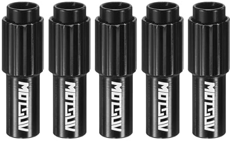 QUARKZMAN 5 Pz Regolatore Cavo Bici in rigo Lega di Alluminio Connettore Cavo Freno Cambio Regolatore Tensione Cavo Indexato in rigo Viti Alloggiamento per Bici da Montagna E Strada Nero