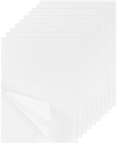 soitzhoc 10 hojas papel soluble para bordar | A4 (29,7 x 21 cm) imprimible papel bordar soluble adhesivo | Adecuado para imprimir o dibujar patrones, bordado a mano y a máquina (10)
