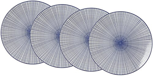 Ritzhoff & Breker Set med tårt- och frukosttallrikar, Royal Makoto, 4 delar, 21,5 cm diameter, porslinstallrik, blåvit, 21,50 x 21,50 x 2,50 cm