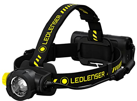 Ledlenser 502196 H15R Work Robust Stirnlampe LED, aufladbar mit Lithium Akku, wasserdicht IP67, 2500 Lumen, stufenlos dimmbar, mit Helmclips, USB Magnetladekabel, Schwarz, Leuchtweite 250 m