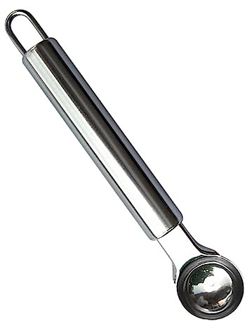 Stainless Steel Melon Baller and Ice Cream Scoop 6.7 Inch Long Handle Fruit Scooper Kitchen Dessert Watermelon Scooper Ice Cream Baller for Dig Pulp Separator